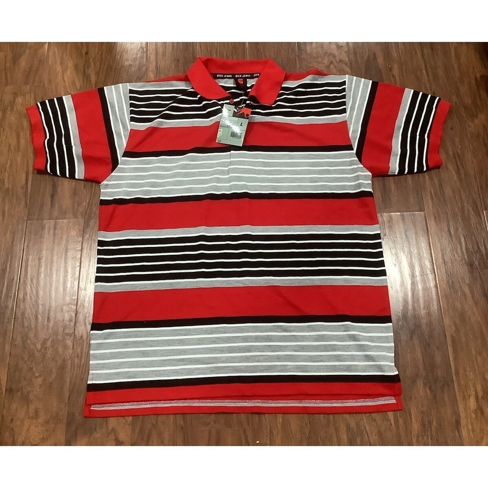 Vintage DTEK RARE  Short Sleeve Polo Sweater Mens Large Y2K